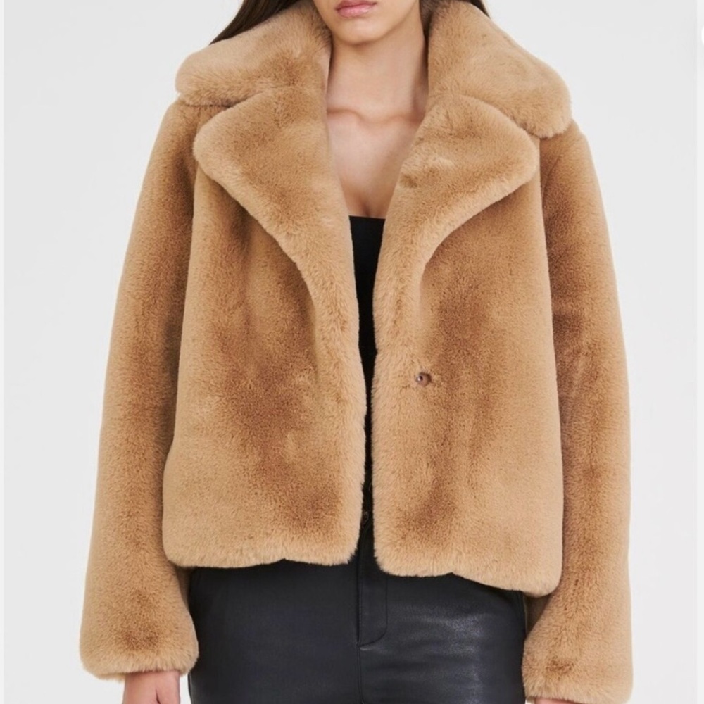 Soia & Kyo Beige Teddy Jacket